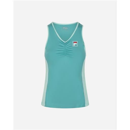 Fila court line w - t-shirt tennis - donna - bianco