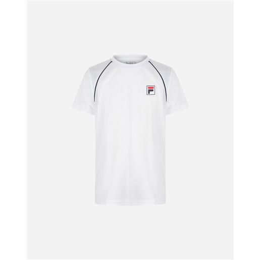 Fila match line jr - maglia tennis - bianco