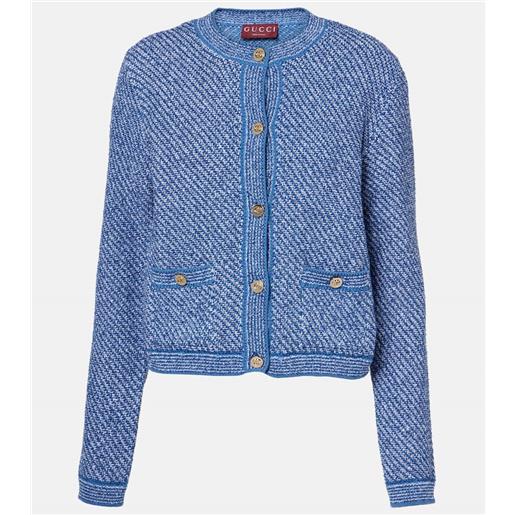 Gucci cardigan double g in misto cotone