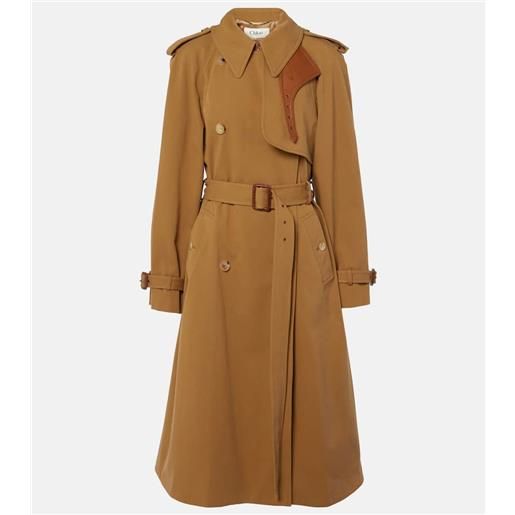Chloe chloã© trench in gabardine di cotone