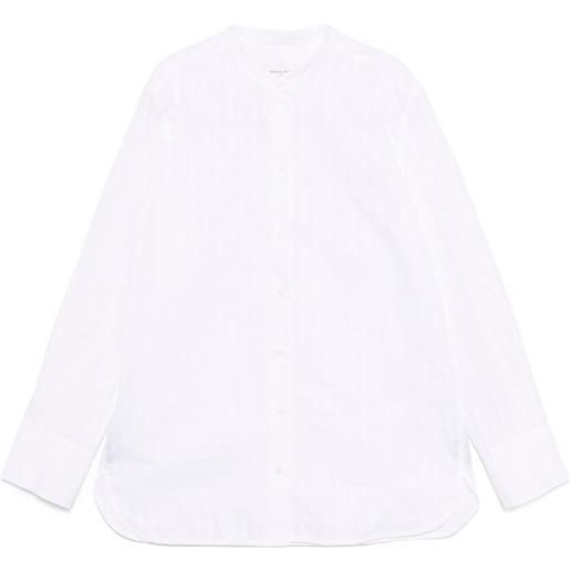 Maison Kitsuné camicia con motivo a griglia - bianco