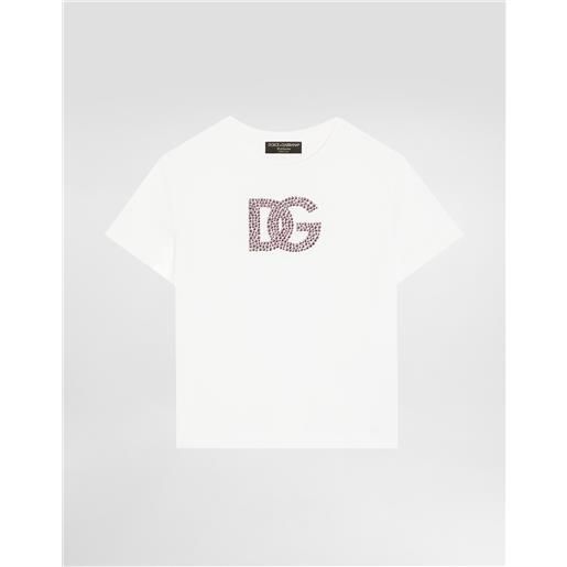 Dolce & Gabbana t-shirt in jersey con logo dg