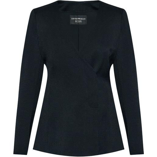 Emporio Armani giacca con scollo a v - blu