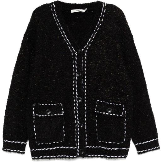 b+ab cardigan con scollo a v - nero
