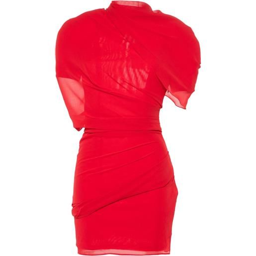 Jacquemus abito corto castagna - rosso