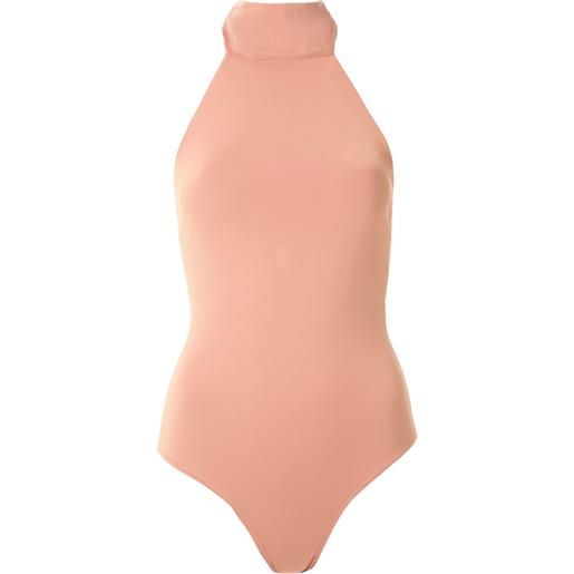 Amir Slama body con collo lavallière - toni neutri