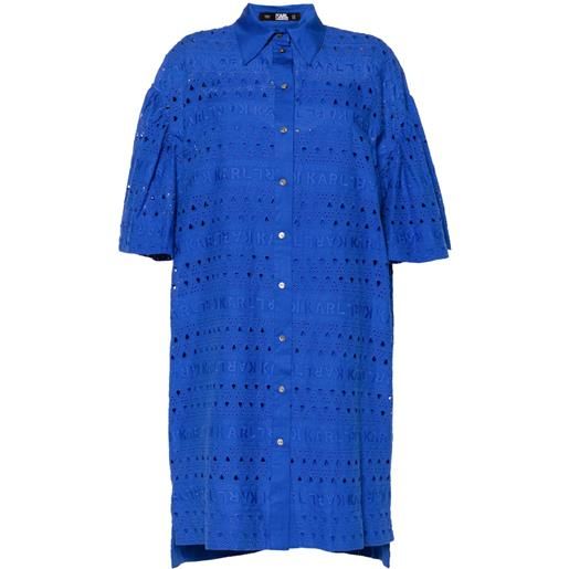 Karl Lagerfeld chemisier con ricamo - blu