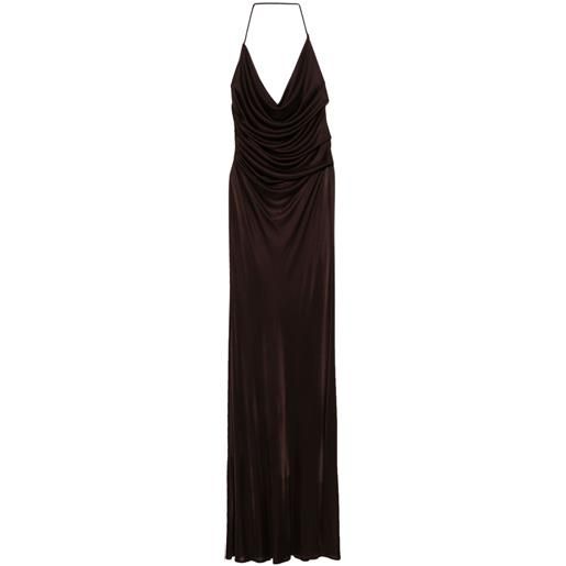 Elisabetta Franchi abito con schiena scoperta - marrone