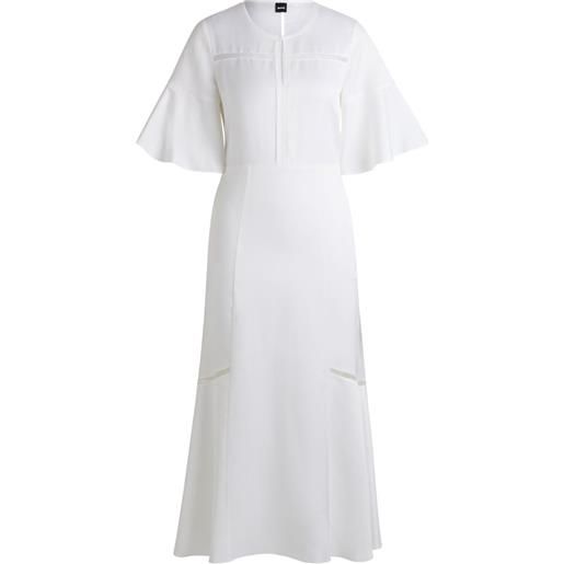 BOSS abito midi svasato - bianco