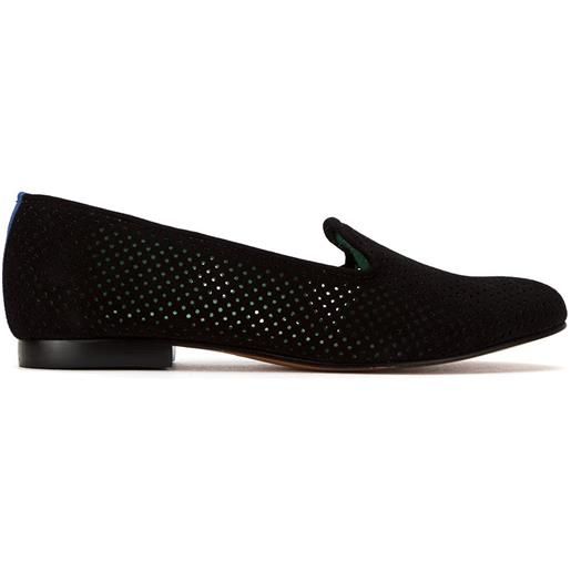Bird&Co perforated suede loafers - nero