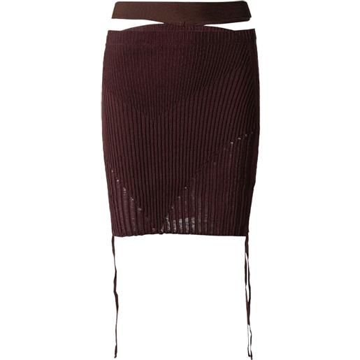 ANDREĀDAMO gonna con dettaglio cut-out - marrone