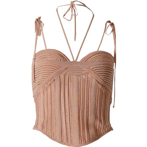 ANDREĀDAMO canotta con dettaglio cut-out - toni neutri