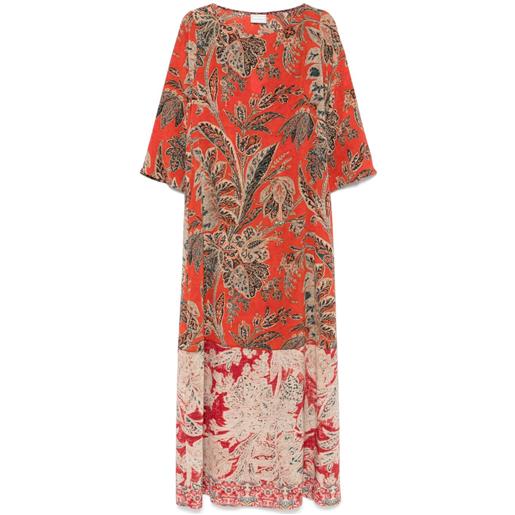 Pierre-Louis Mascia abito trapezio in seta - arancione