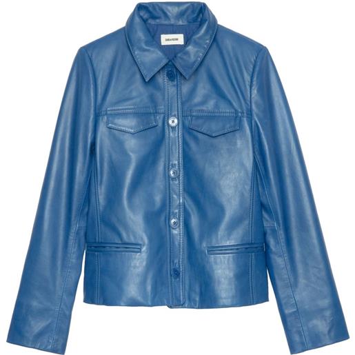 Zadig&Voltaire giacca in pelle - blu