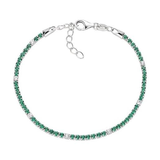 Bracciale Donna Tennis AMEN BTBB18 Argento 925 Rodiato con Zirconi Bianchi 21 cm | Città Oro