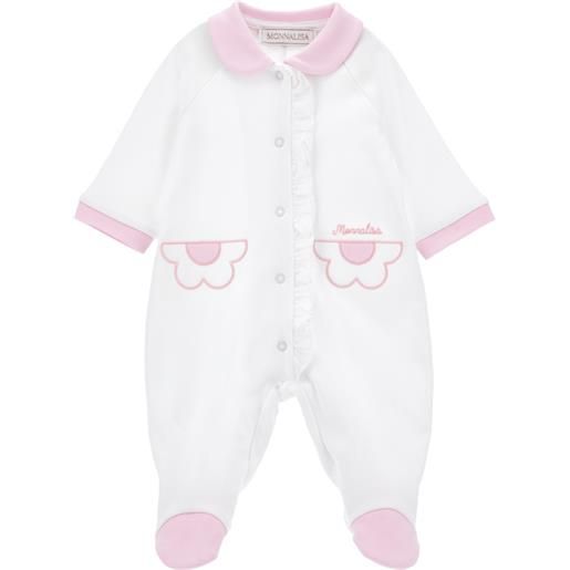 Monnalisa tutina cotone bicolor smerlata