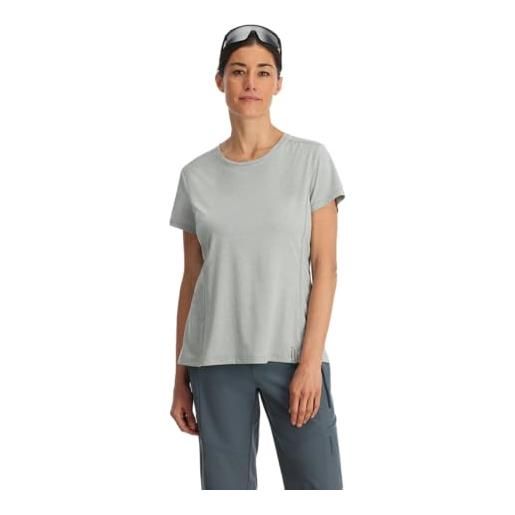 Spyder arc short sleeves crew top t-shirt, pewter, s women's