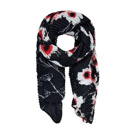 Desigual dot flower rectangle foulard black