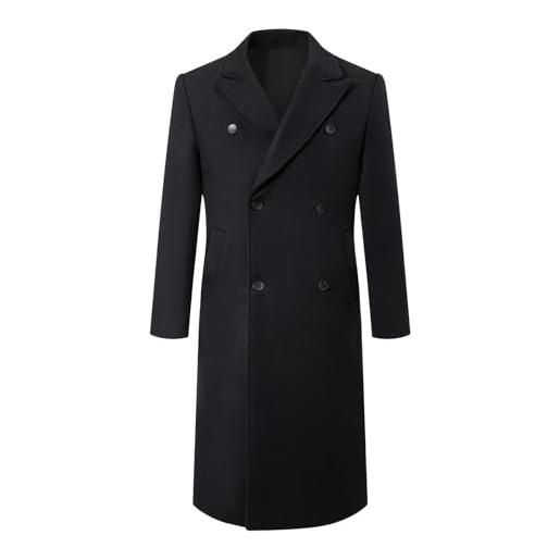 Soprabito Uomo Elegante Cappotto Da Uomo Elegante Cappotto In Lana Collo Alto Giacca Da Trench Invernale Elegante Uomo