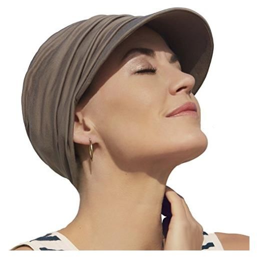 Christine Headwear cappello chemioterapia con visiera e 37.5 technology® molto traspirante - marrone beige