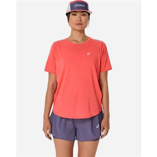 Asics road w - t-shirt running - donna - rosso
