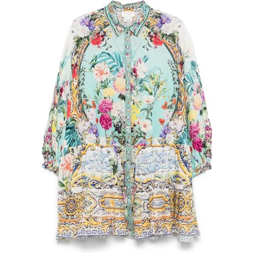 Camilla abito corto a maniche lunghe - blu