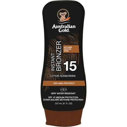 Australian Gold spf15 lotion with instant bronzer latte solare corpo media 237ml
