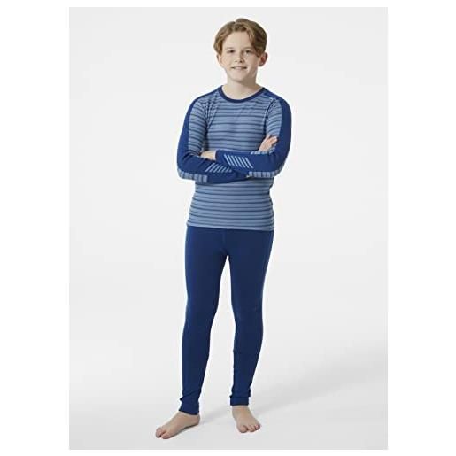 Helly Hansen unisex bambini junior graphic lifa merino set, blu, 12