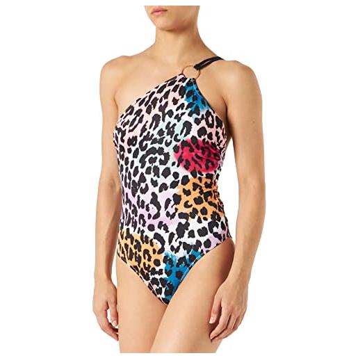 KENDALL + KYLIE kendall & kylie k&k w swimmwear animal splash strap ring swimsuit kkw3619122 one piece, type, xs women's