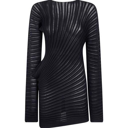 Issey Miyake top plissettato - nero