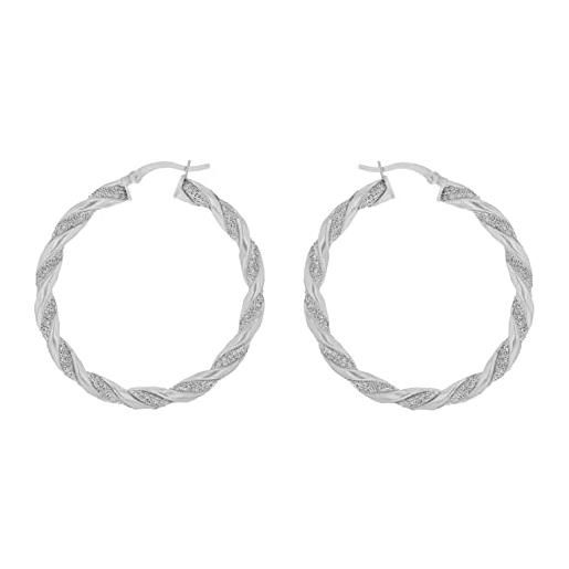 Orecchini Con Clip Senza Buco Donna Diamond Accent Twist Drop Earrings