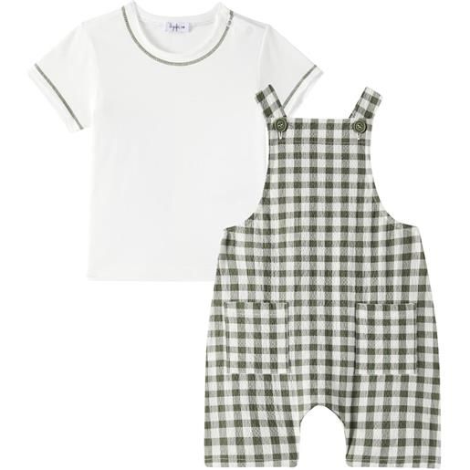 Il Gufo baby - salopette e t-shirt a quadri