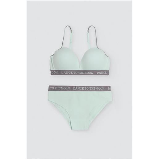 Ysabel Mora set da ragazzo ampio reggiseno in gomma e mutandine verdi
