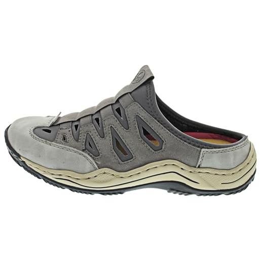 Rieker l0559, zoccoli donna, piombo grigio cemento, 37 eu