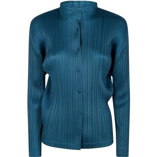 Pleats Please Issey Miyake blusa plissettata