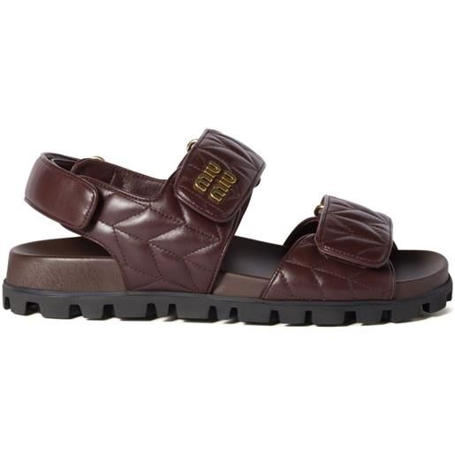 サンダル・ミュール Miu Miu Sandalo In Pelle Scamosciata Miu Miu Sandali In Pelle Con Fiocco | Toni Neutri | FARFETCH IT