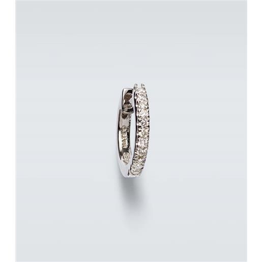 Mateo orecchino singolo in oro bianco 14kt con diamanti