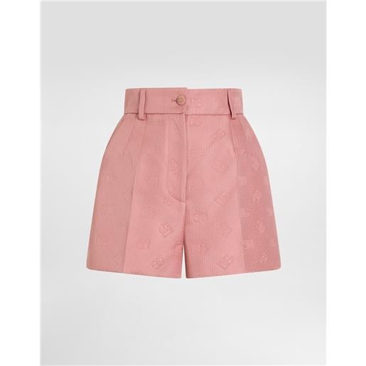 Dolce & Gabbana shorts in jacquard matelassé logo dg