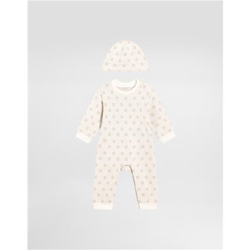 Dolce & Gabbana set regalo 2 pezzi in maglia con lavorazione jacquard logo dg e pois