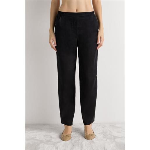 Intimissimi pantalone in tela di lino the pure linen nero