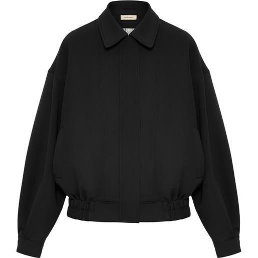0711 bomber con zip - nero