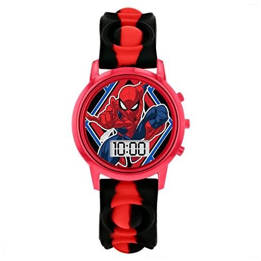Disney hasbro spiderman orologio digitale quarzo ragazzi con cinturino in silicone spd4845