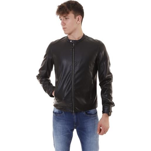 BUNF jacket biker ecopelle uomo giacca in da