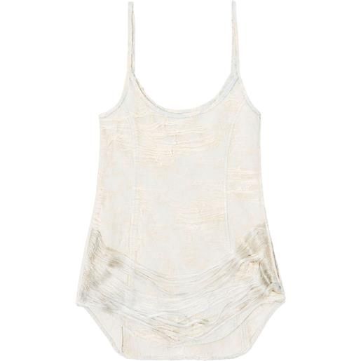 Diesel abito denim corto - bianco