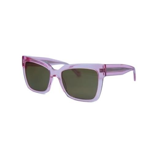 Calvin Klein jeans women's sunglasses ckj24606s - pink to khaki with solid brown lens