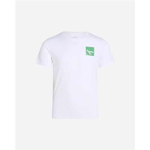Calvin Klein Jeans box logo jr - t-shirt - bianco