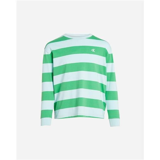 Calvin Klein Jeans striped jr - t-shirt - azzurro