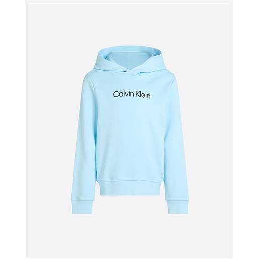 Calvin Klein Jeans line logo jr - felpa - azzurro