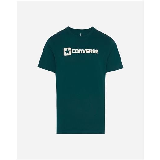 Converse logo script m - t-shirt - uomo - verde
