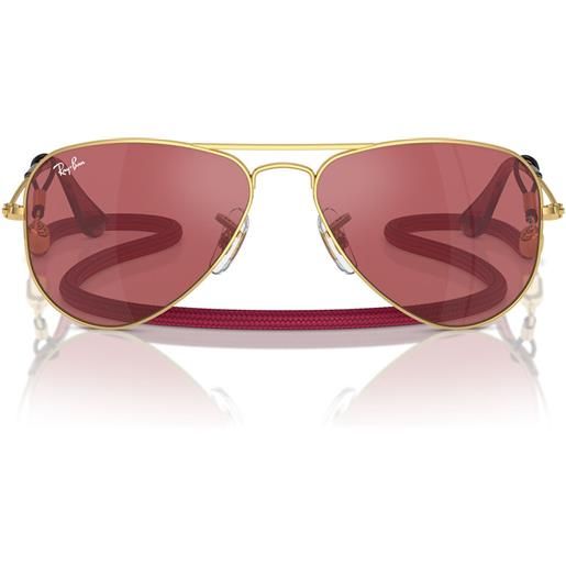 Ray-Ban occhiali da sole rj9506s 223/b5 junior aviator oro/rosso bambini